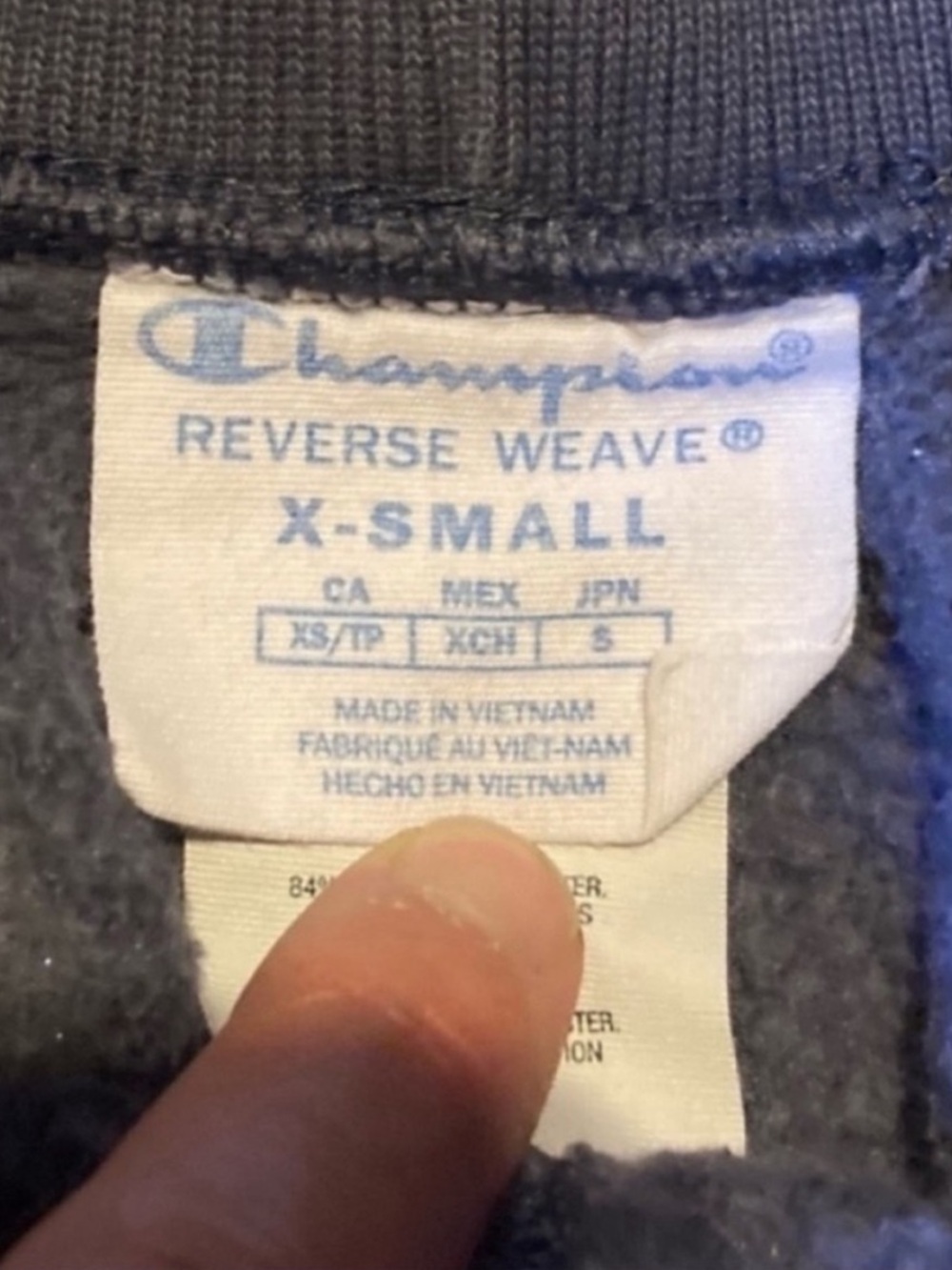 Champion Vintage logo printed reverse weave joggers size extra small XS - Picture 10 of 10